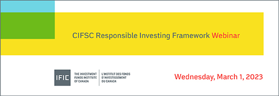 Webinar on CIFSC Responsible Investing Framework